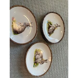 Williams Sonoma set‎ of 3 Easter Meadow salad plates